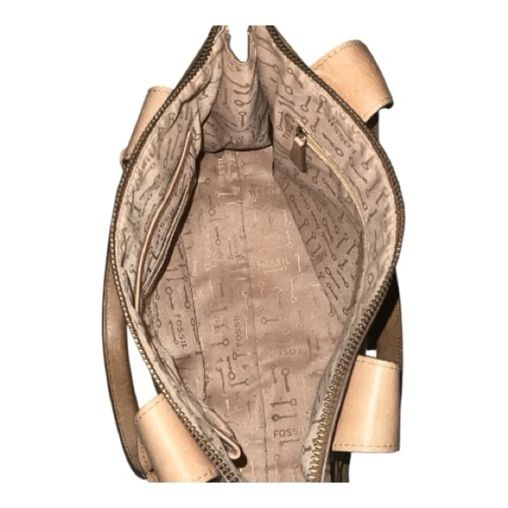 FOSSIL Vintage Reissue Carmel Tan Shoulder Tote Purse Bag